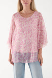 Silk Like Leopard Print Top For Women  - Dropwear