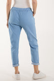 Magic Crushed Denim Trouser For Women  - Dropwear