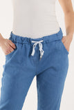 Magic Crushed Denim Trouser For Women  - Dropwear