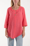 Denim Front Button Cotton Washed Top For Women ONE SIZE - Dropwear