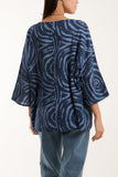 Coral Swirl Necklace 3/4 Sleeve Blouse For Women ONE SIZE - Dropwear