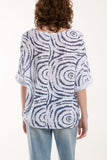 Swirl Necklace 3/4 Sleeve Blouse For Women  - Dropwear