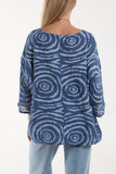 Swirl Necklace 3/4 Sleeve Blouse For Women  - Dropwear