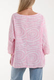 Swirl Necklace 3/4 Sleeve Blouse For Women  - Dropwear
