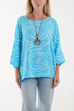 Swirl Necklace 3/4 Sleeve Blouse For Women  - Dropwear