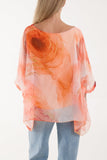 Marble Print Sheer Blouse For Women  - Dropwear