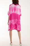 Tie Dye Smock Tiered Mini Dress For Women  - Dropwear