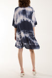 Mocha Tie Dye Smock Tiered Mini Dress For Women ONE SIZE - Dropwear