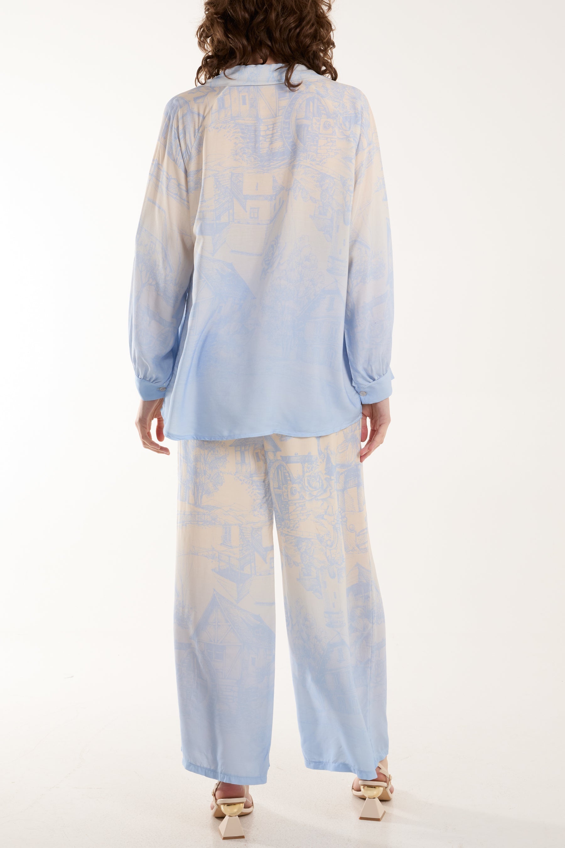 Ombre Edge Printed Co-Ord Set For Women  - Dropwear
