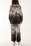 Ombre Edge Printed Co-Ord Set For Women  - Dropwear