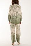 Navy Ombre Edge Printed Co-Ord Set For Women ONE SIZE - Dropwear
