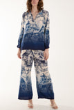 Pink Ombre Edge Printed Co-Ord Set For Women ONE SIZE - Dropwear