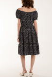 Hot Pink Polka Dot Button Through Mini Dress For Women ONE SIZE - Dropwear