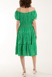 Polka Dot Button Through Mini Dress For Women  - Dropwear