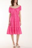 Polka Dot Button Through Mini Dress For Women  - Dropwear