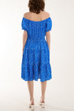Polka Dot Button Through Mini Dress For Women  - Dropwear