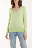 Acid Wash Shimmer Edge Fine Jumper For Women  - Dropwear