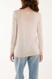 Acid Wash Shimmer Edge Fine Jumper For Women  - Dropwear