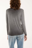 Acid Wash Shimmer Edge Fine Jumper For Women  - Dropwear