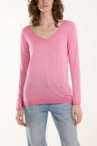 Lime Acid Wash Shimmer Edge Fine Jumper For Women ONE SIZE - Dropwear
