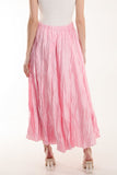 Crinkle Satin Midi Skirt For Women  - Dropwear