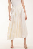 Crinkle Satin Midi Skirt For Women  - Dropwear