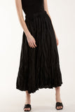 Stone Crinkle Satin Midi Skirt For Women ONE SIZE - Dropwear