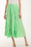 Crinkle Satin Midi Skirt For Women  - Dropwear