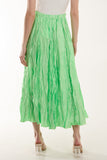Crinkle Satin Midi Skirt For Women  - Dropwear