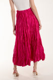 Crinkle Satin Midi Skirt For Women  - Dropwear