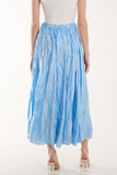 Khaki Crinkle Satin Midi Skirt For Women ONE SIZE - Dropwear