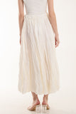 Crinkle Satin Midi Skirt For Women  - Dropwear