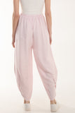 Apple Green Linen Blend Two Pocket Harem Trousers For Women ONE SIZE - Dropwear