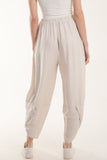 Linen Blend Two Pocket Harem Trousers For Women  - Dropwear