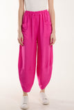 Linen Blend Two Pocket Harem Trousers For Women  - Dropwear