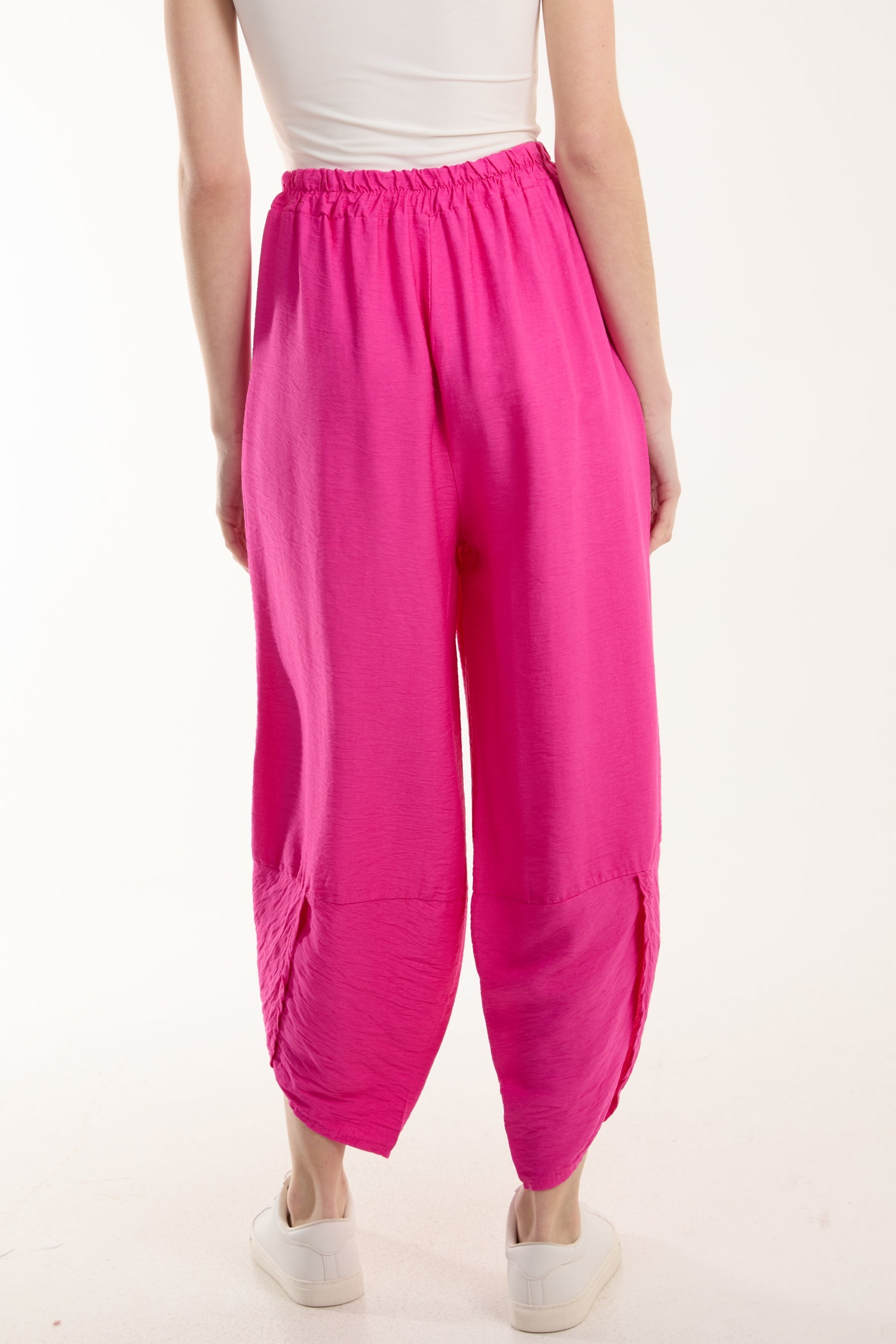 Linen Blend Two Pocket Harem Trousers For Women  - Dropwear