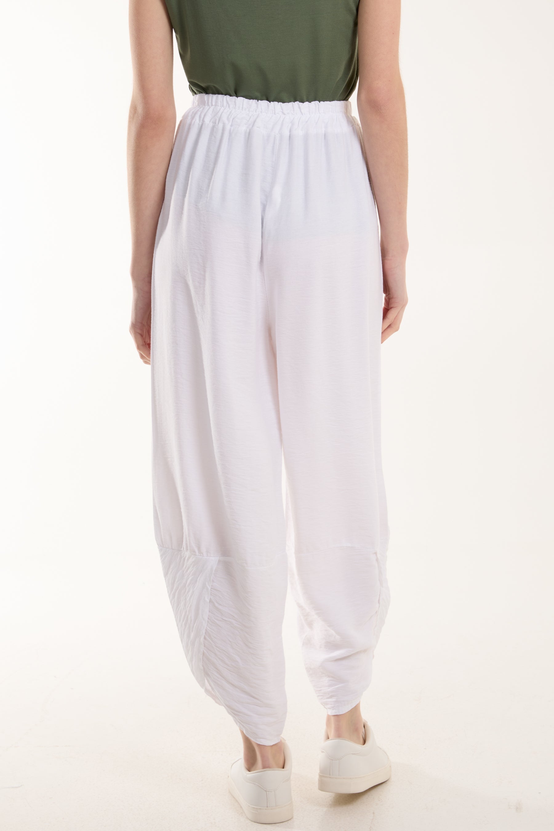 Linen Blend Two Pocket Harem Trousers For Women  - Dropwear