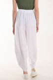 Linen Blend Two Pocket Harem Trousers For Women  - Dropwear