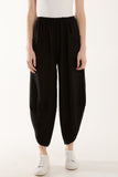 Linen Blend Two Pocket Harem Trousers For Women  - Dropwear