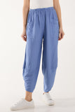 Linen Blend Two Pocket Harem Trousers For Women  - Dropwear