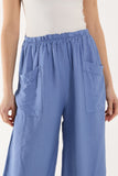 Linen Blend Two Pocket Harem Trousers For Women  - Dropwear