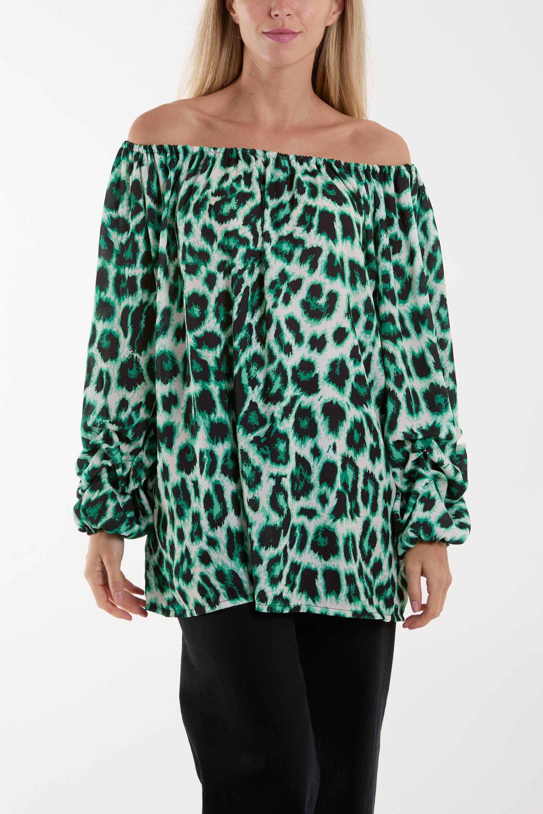Bardot Leopard Print Blouse For Women  - Dropwear