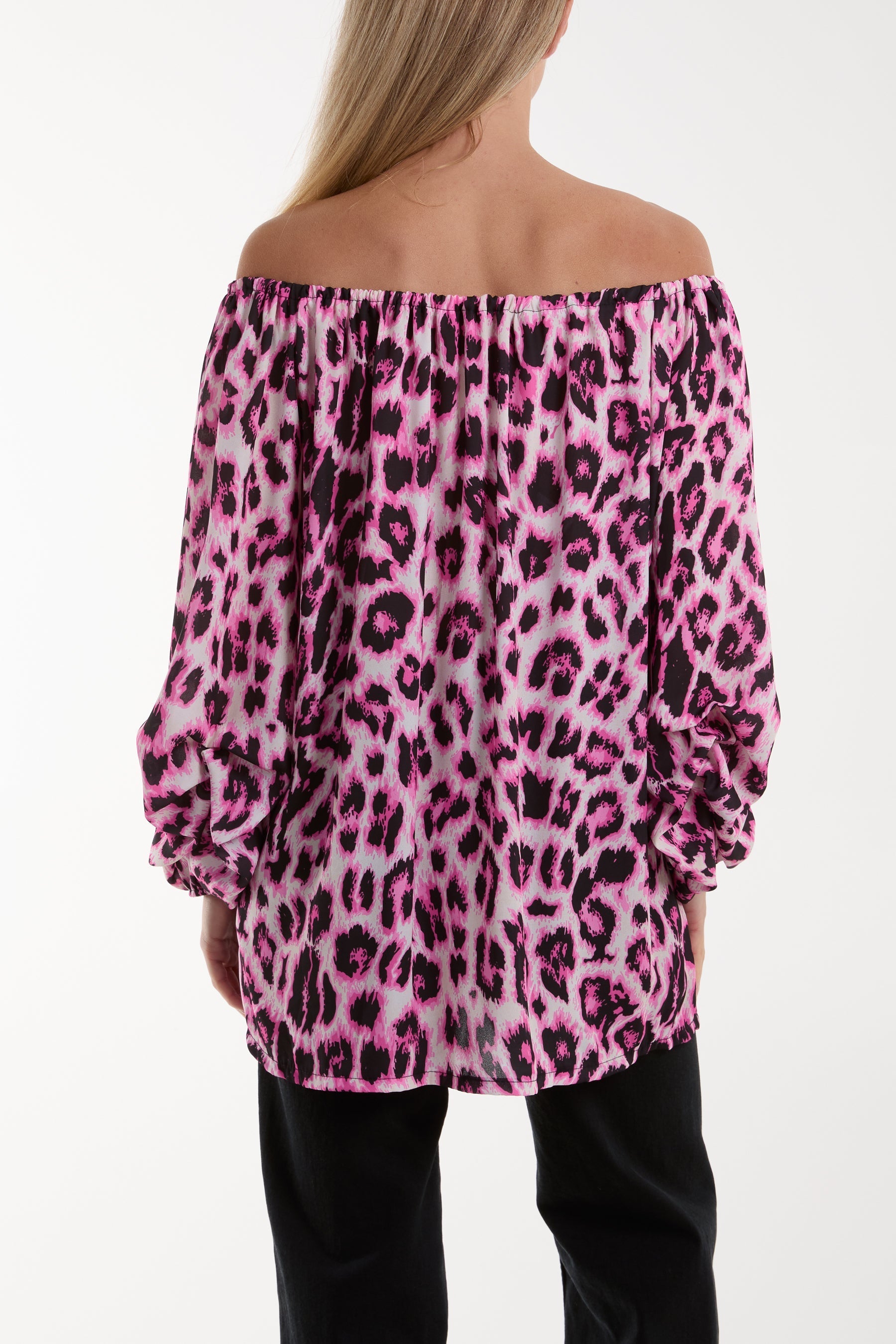 Bardot Leopard Print Blouse For Women  - Dropwear