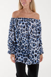 Bardot Leopard Print Blouse For Women  - Dropwear