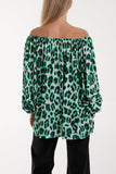 Bardot Leopard Print Blouse For Women  - Dropwear