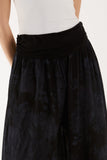 Roses Contrast Waist Harem Trousers For Women  - Dropwear