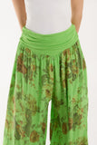 Roses Contrast Waist Harem Trousers For Women  - Dropwear