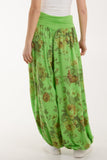 Roses Contrast Waist Harem Trousers For Women  - Dropwear