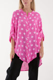Polka Dot Cotton Shirt For Women  - Dropwear