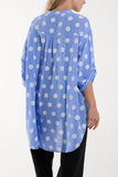 Polka Dot Cotton Shirt For Women  - Dropwear